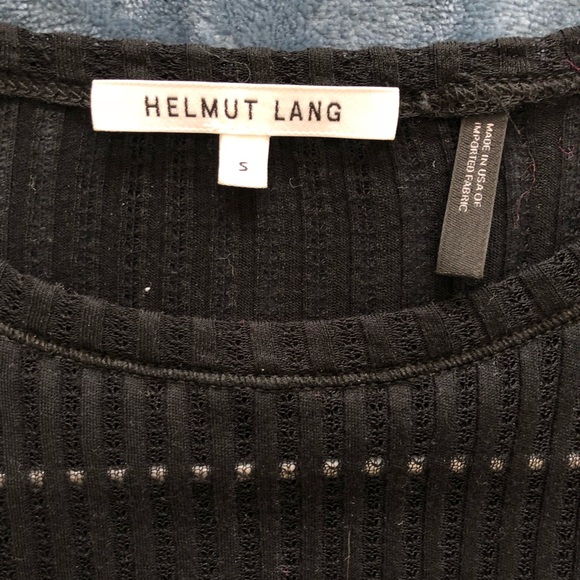Helmut Lang sheer long top with lace